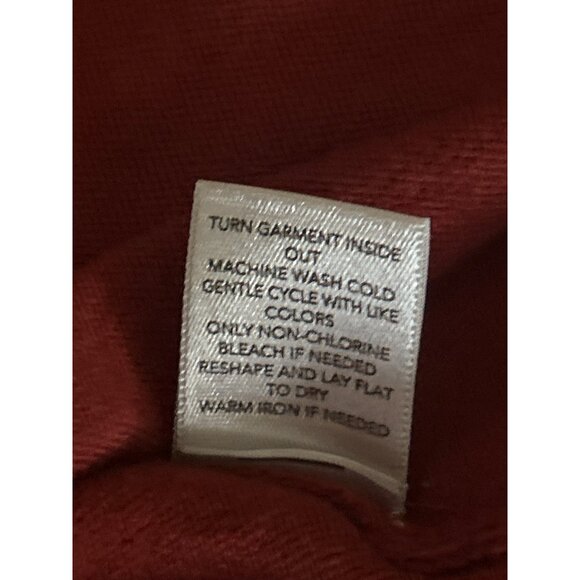 Christopher & Banks M Rust Cardigan Sweater With Short Sleeves & Button Front - Picture 8 of 8